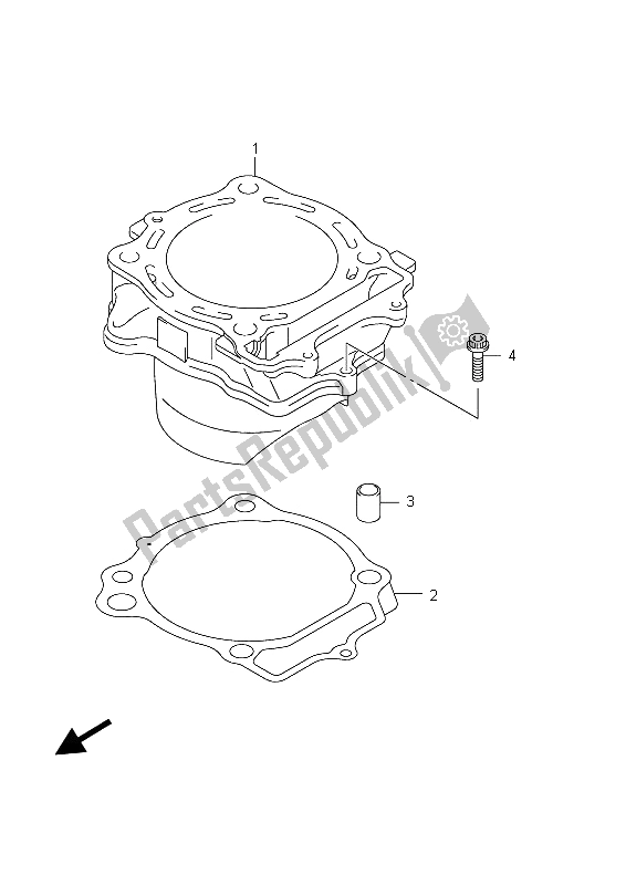 Tutte le parti per il Cilindro del Suzuki RMX 450Z 2012
