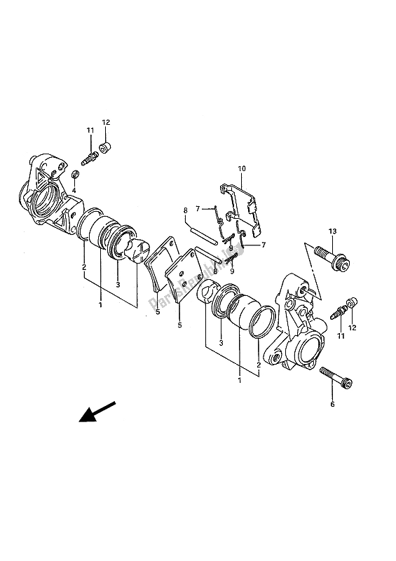Wszystkie części do Zaciski Przednie Suzuki GSX 1100F 1988