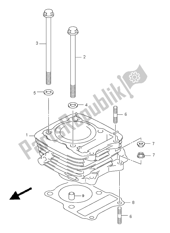 Wszystkie części do Cylinder Suzuki DR Z 125 SW LW 2004