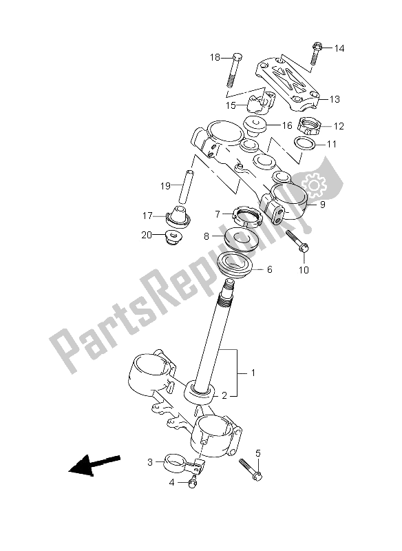 Toutes les pièces pour le Potence De Direction du Suzuki RM 250 2008