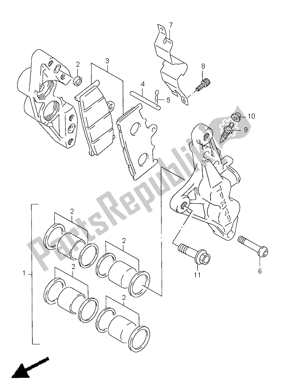 Todas las partes para Pinzas Delanteras de Suzuki GSX R 600 1998