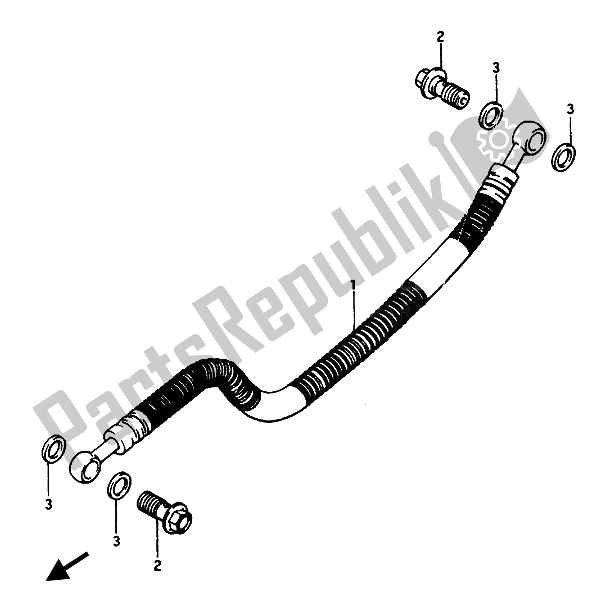 All parts for the Rear Brake Hose of the Suzuki GSX 1100 1150 Eesef 1985