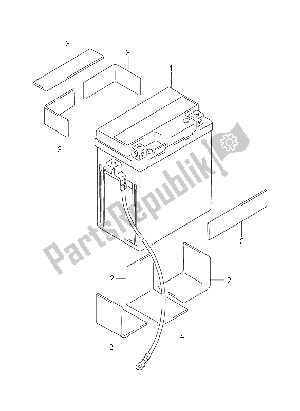 Tutte le parti per il Batteria del Suzuki DR 350 SE 1998