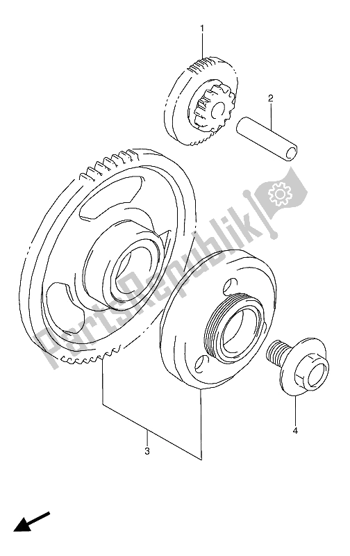 Tutte le parti per il Frizione Di Avviamento del Suzuki GSX 600 FUU2 1993