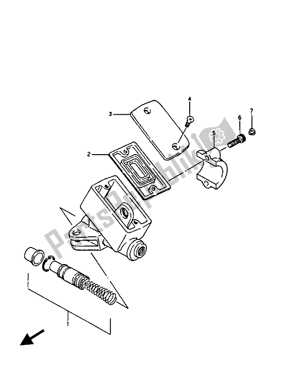 Toutes les pièces pour le Maître-cylindre Avant du Suzuki GV 1400 Gdgcgt 1986