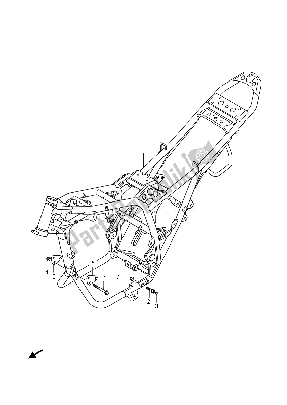 Alle onderdelen voor de Kader van de Suzuki GW 250 Inazuma 2014