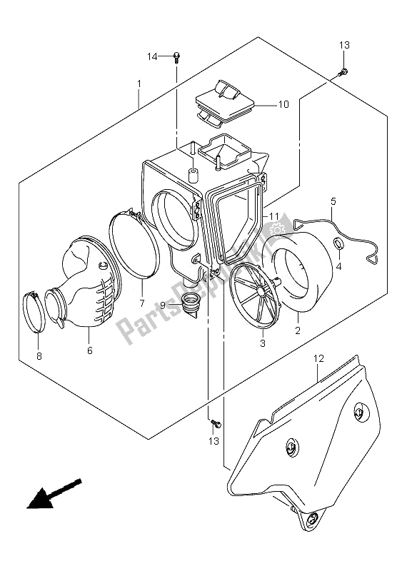 Tutte le parti per il Filtro Dell'aria del Suzuki DR Z 400E 2007