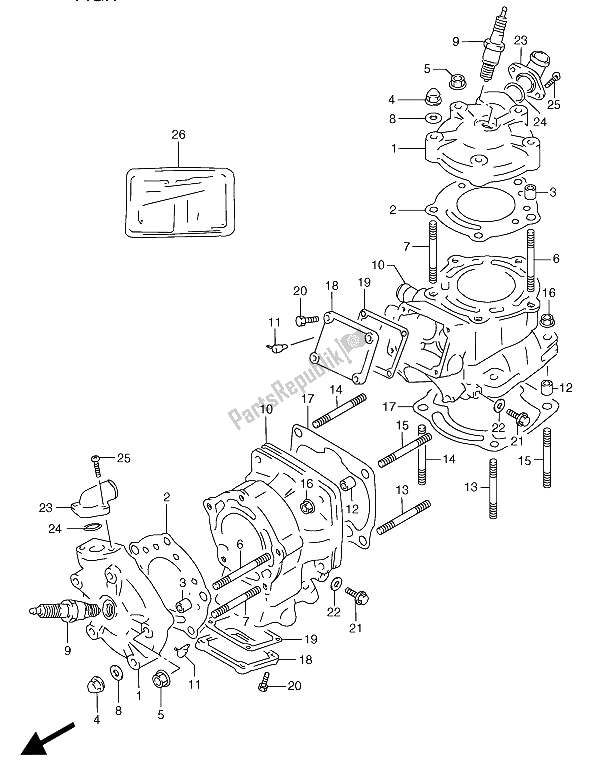 Todas las partes para Cilindro de Suzuki RGV 250 1992