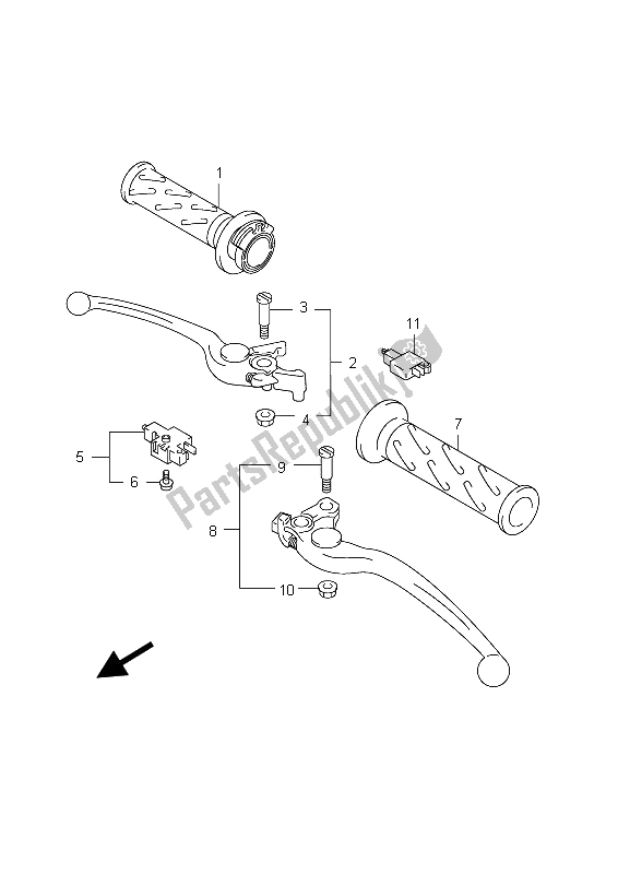 Tutte le parti per il Leva Maniglia (gsx650fu E21) del Suzuki GSX 650 FA 2012