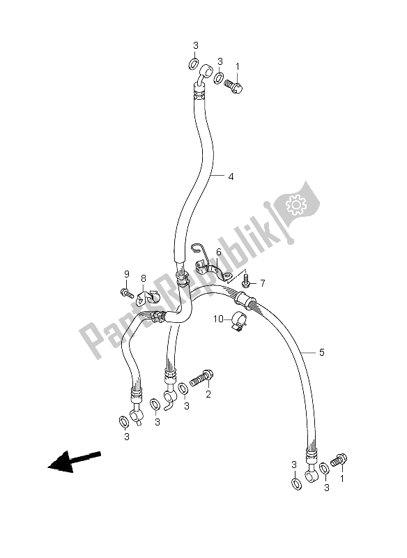 All parts for the Front Brake Hose (gsf1200-s) of the Suzuki GSF 1200 Nsnasa Bandit 2006