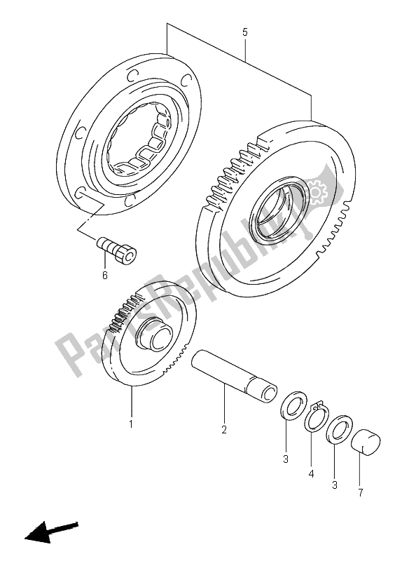 Todas las partes para Embrague De Arranque de Suzuki GSX R 1100W 1995