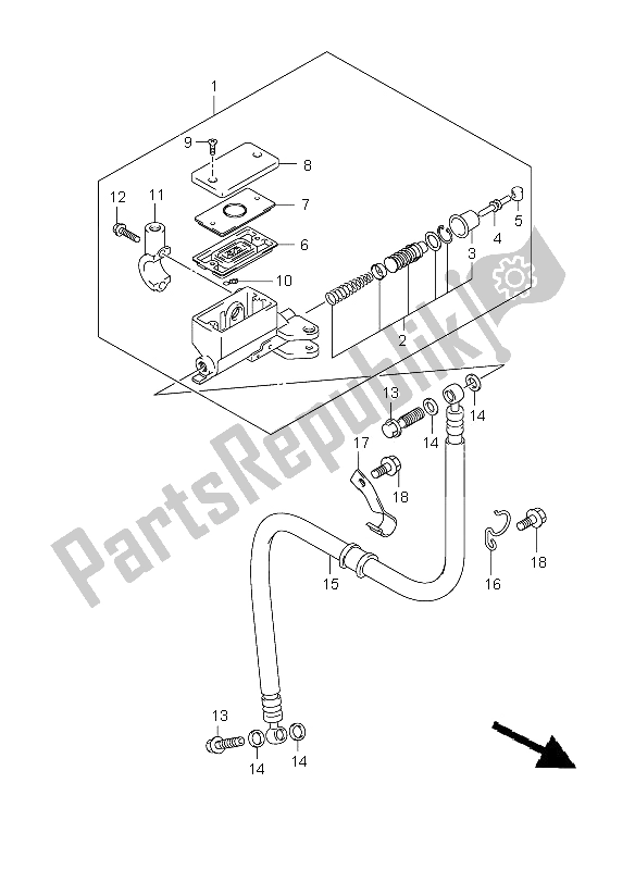 All parts for the Clutch Master Cylinder of the Suzuki DL 1000 V Strom 2008