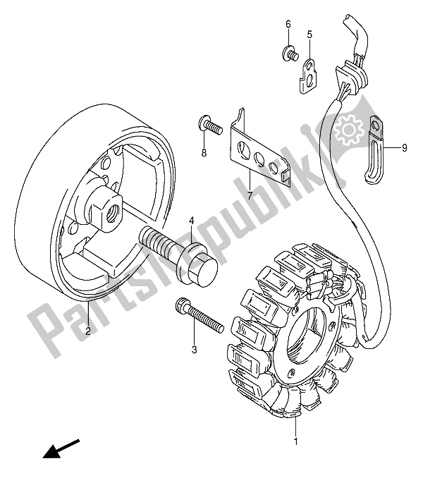Todas las partes para Generador de Suzuki GS 500 EU 1993