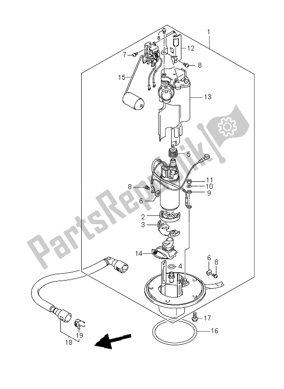 Todas las partes para Bomba De Combustible de Suzuki GSR 600A 2007