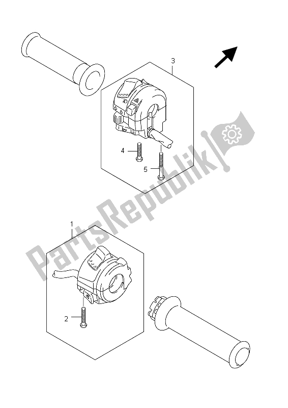 Tutte le parti per il Interruttore Maniglia del Suzuki SFV 650A Gladius 2012