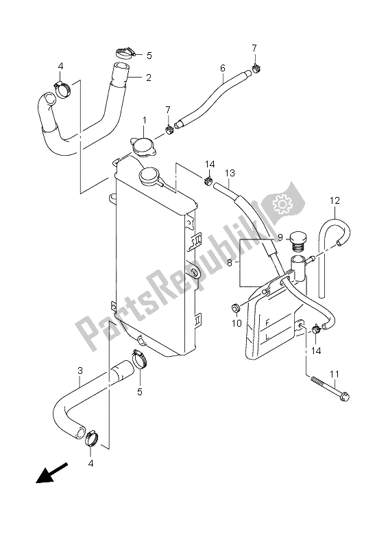 Toutes les pièces pour le Tuyau De Radiateur du Suzuki AN 650 AAZ Burgman Executive 2008