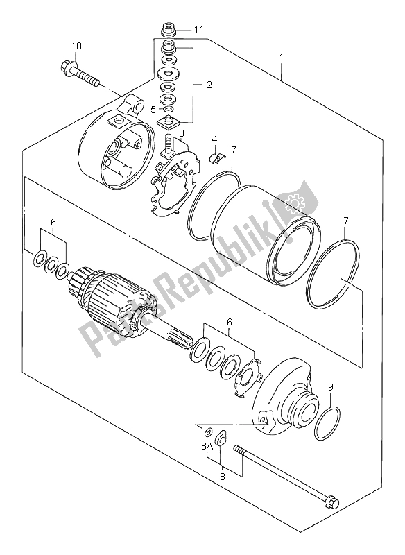 Todas las partes para Motor De Arranque de Suzuki VZ 800 Marauder 1999