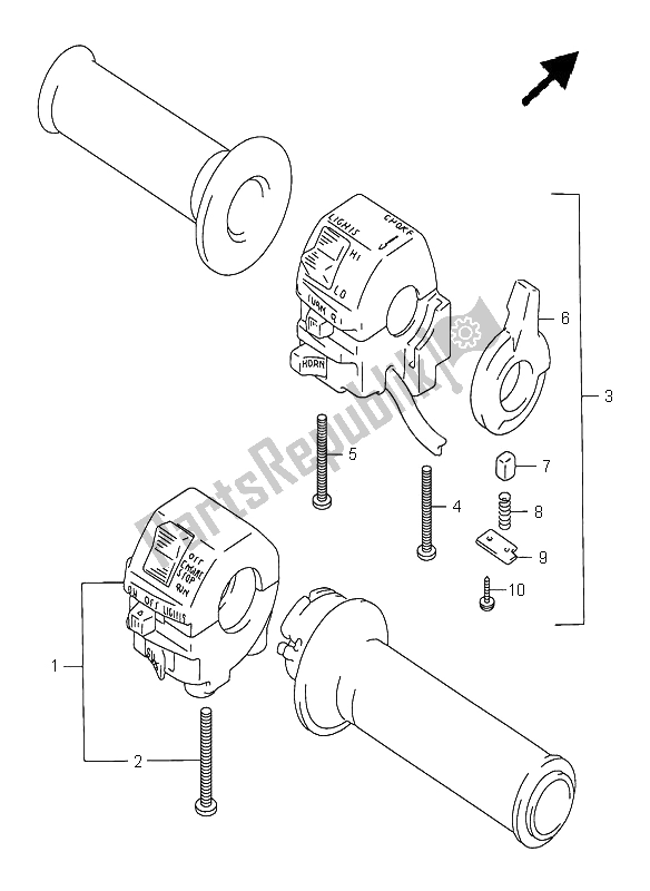 Todas las partes para Interruptor De La Manija de Suzuki GSX 750F 1995