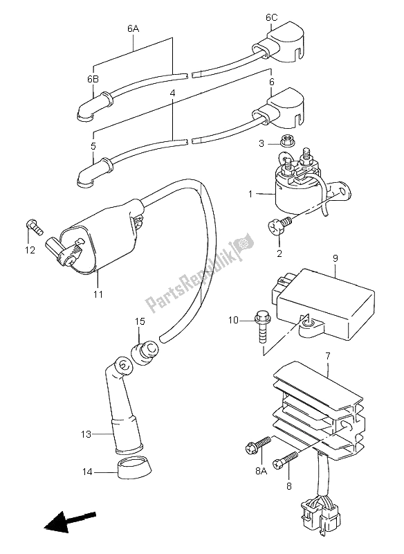 Todas las partes para Eléctrico de Suzuki GN 250E 1996