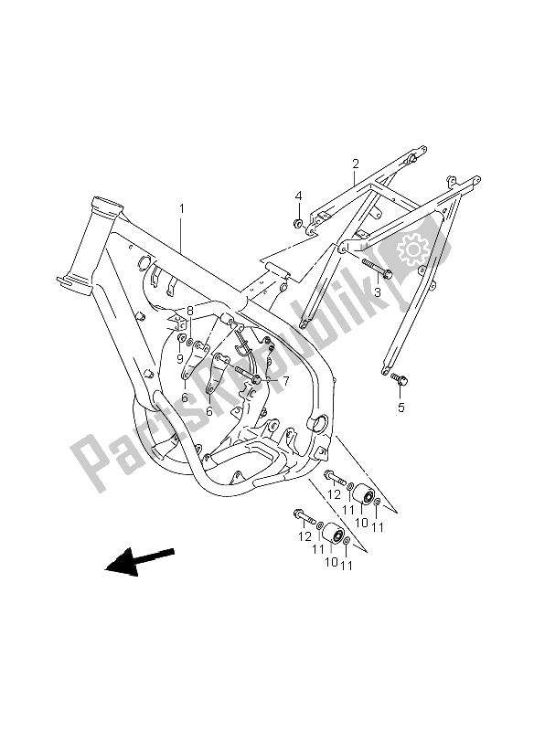 Toutes les pièces pour le Cadre du Suzuki RM 125 2008