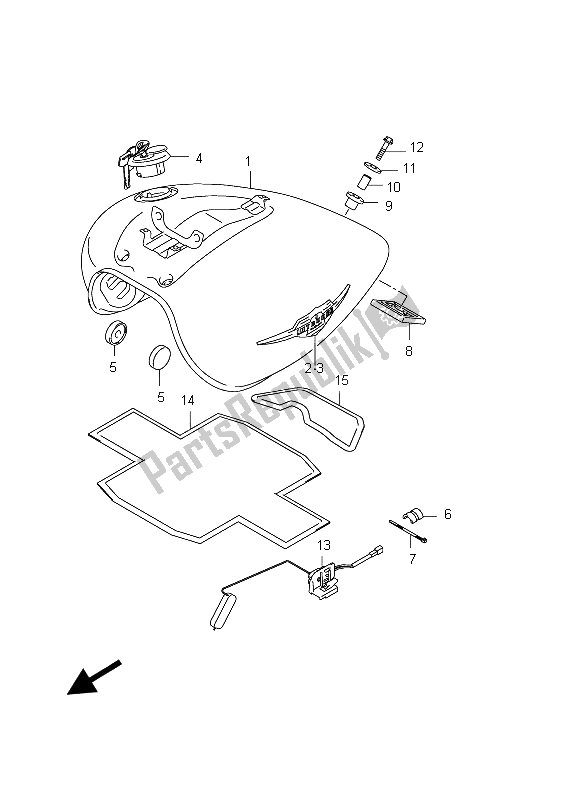 Todas las partes para Tanque De Combustible (vl800 E02) de Suzuki C 800 VL Intruder 2012