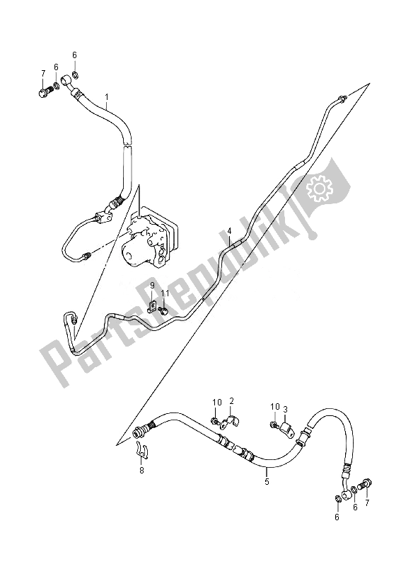 Todas las partes para Manguera De Freno Trasero (an400a E02) de Suzuki Burgman AN 400 AZA 2014