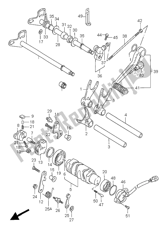 Tutte le parti per il Cambio Di Marcia del Suzuki GSX R 750 1997