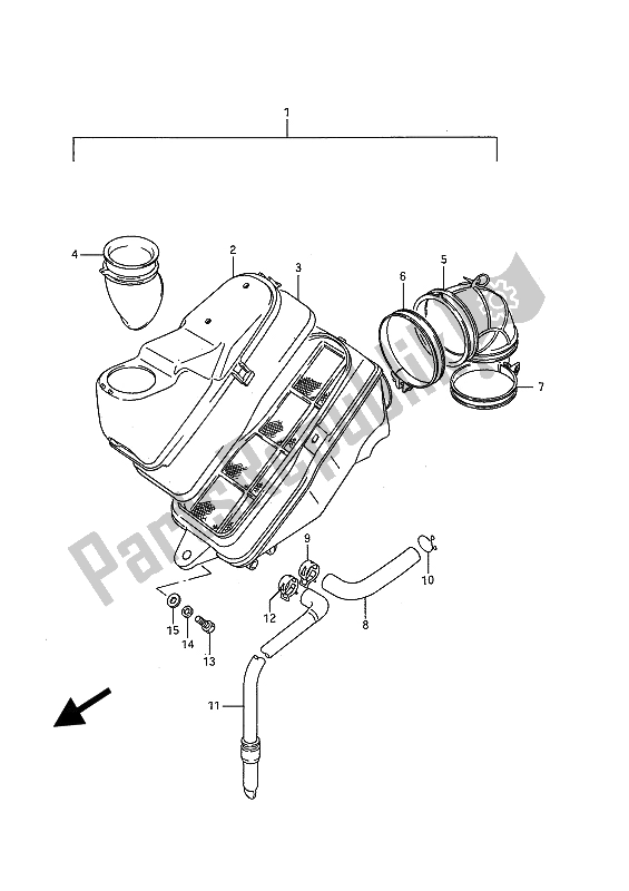 Todas las partes para Filtro De Aire (delantero) de Suzuki VS 1400 Glpf Intruder 1992