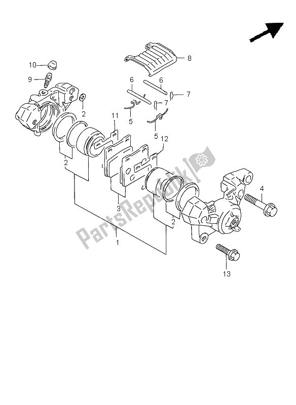 Todas las partes para Pinza Trasera de Suzuki GSX 750F 1997