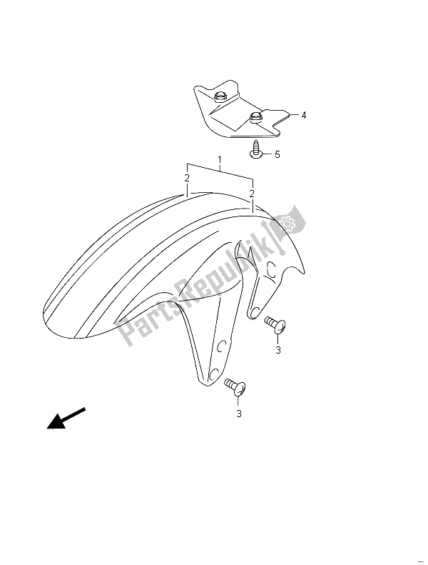 All parts for the Front Fender (vzr1800z E02) of the Suzuki VZR 1800 NZR M Intruder 2011