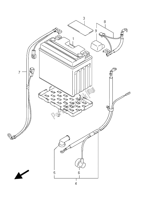 Tutte le parti per il Batteria (sfv650a E21) del Suzuki SFV 650A Gladius 2012