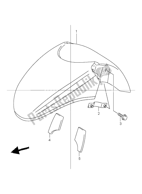 All parts for the Front Fender of the Suzuki GSF 600 NS Bandit 2003