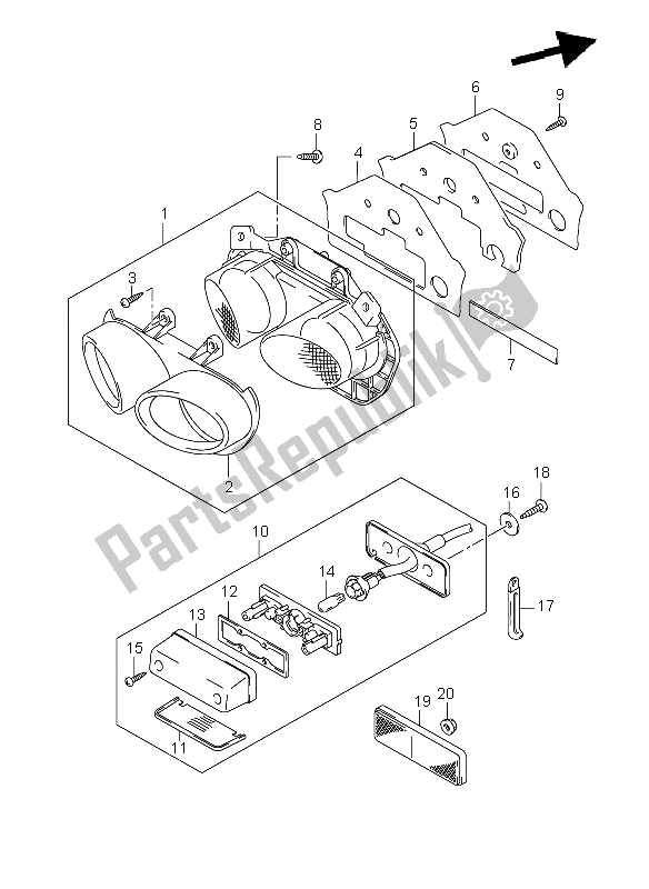 Todas las partes para Lámpara De Cola de Suzuki GSR 600 2006