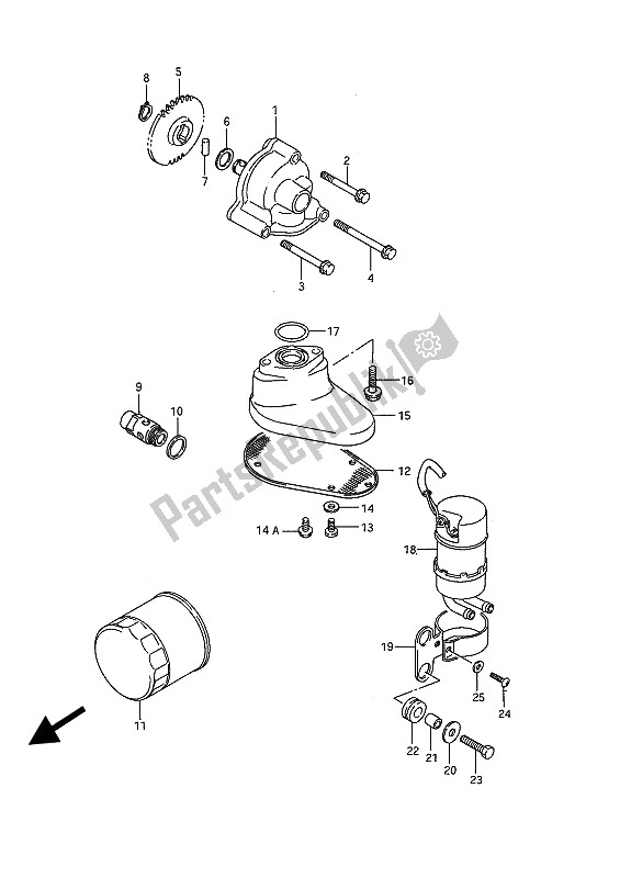 Wszystkie części do Pompa Oleju I Pompa Paliwa Suzuki VS 1400 Glpf Intruder 1994