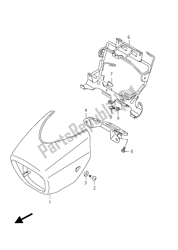 Todas las partes para Cubierta Del Faro de Suzuki VZ 800 Intruder 2011