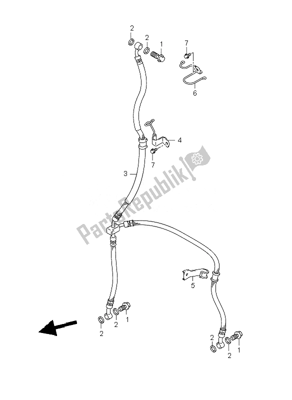 Alle onderdelen voor de Voorremslang van de Suzuki DL 1000 V Strom 2010