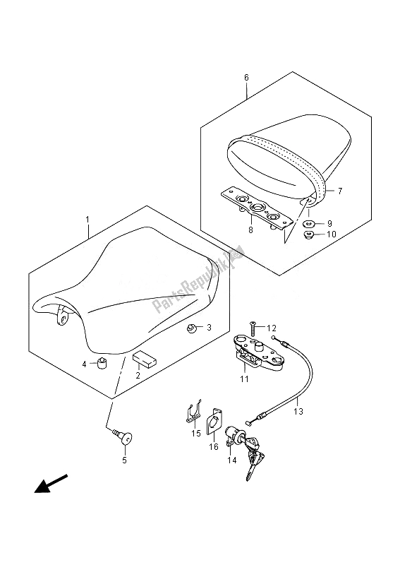 Wszystkie części do Siedzenie Suzuki GSX R 600 2014