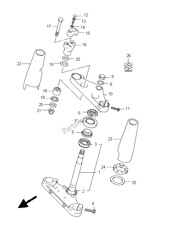 Todas las partes para Vástago De Dirección (vl800ue E19) de Suzuki C 800 VL Intruder 2012