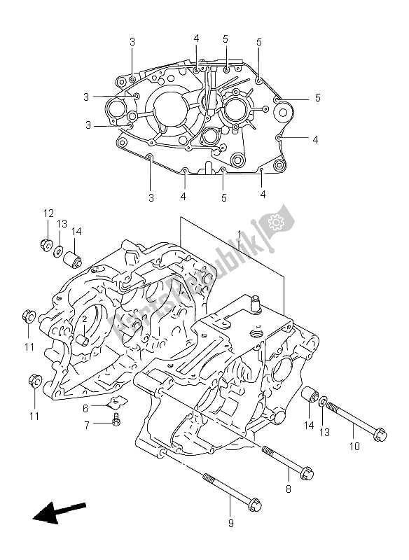 Tutte le parti per il Carter del Suzuki DR 125 SE 2001