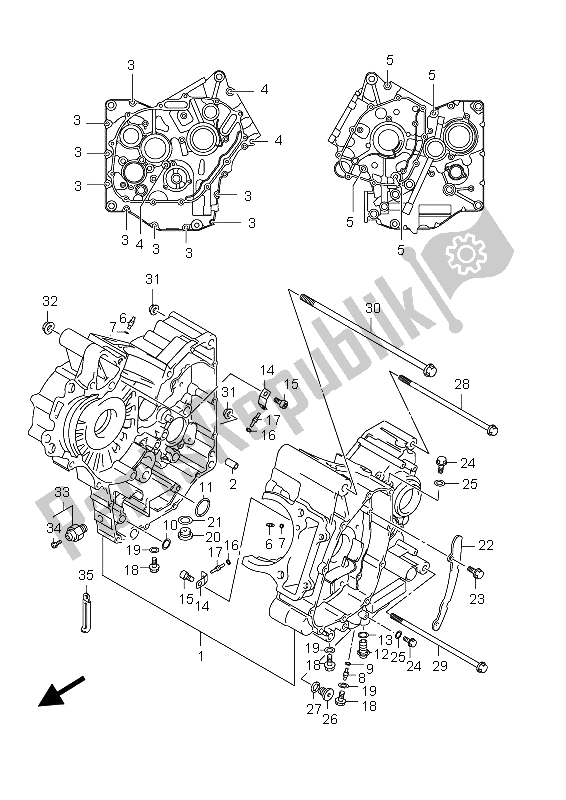 Tutte le parti per il Carter del Suzuki SFV 650A Gladius 2012