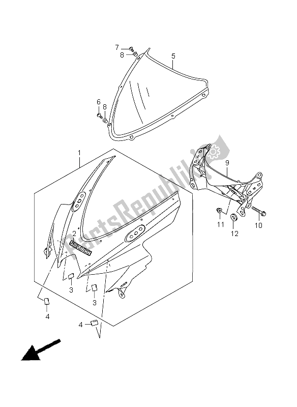 Todas las partes para Cuerpo De Capota de Suzuki GSX R 600 2009