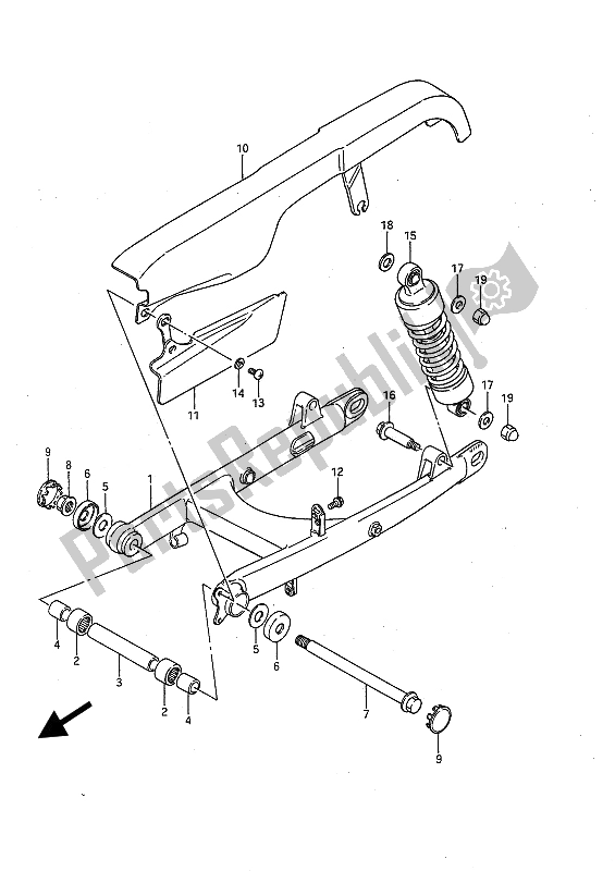 Wszystkie części do Tylne Rami? Wahad? Owe Suzuki LS 650P Savage 1994