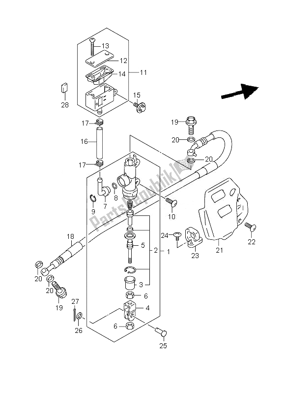 Wszystkie części do Tylny Cylinder G?ówny Suzuki DR Z 400 SM 2007