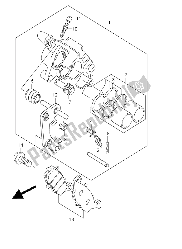 Tutte le parti per il Pinza Anteriore del Suzuki RV 125 Vanvan 2006