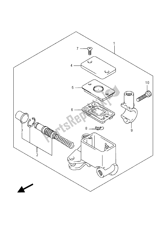 All parts for the Front Master Cylinder of the Suzuki UH 125A Burgman 2015