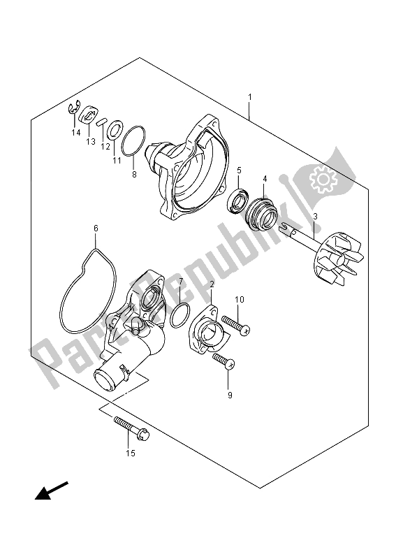 Tutte le parti per il Pompa Dell'acqua del Suzuki VL 1500 BT Intruder 2015