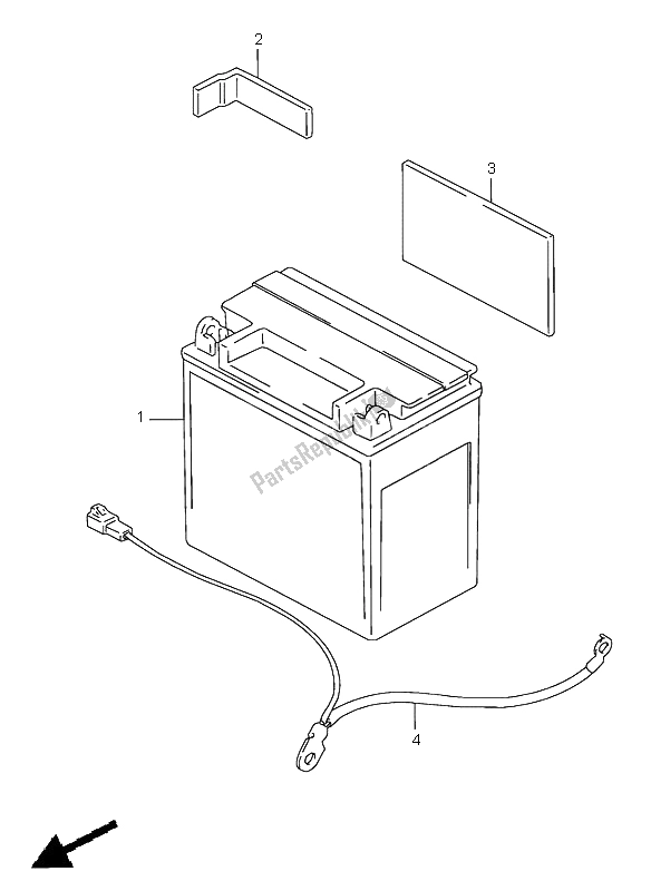 Alle onderdelen voor de Accu van de Suzuki VS 1400 Intruder 1998