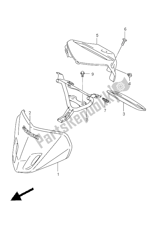 Wszystkie części do Os? Ona Uchwytu (lt-a500x P24) Suzuki LT A 500 XZ Kingquad AXI 4X4 2012