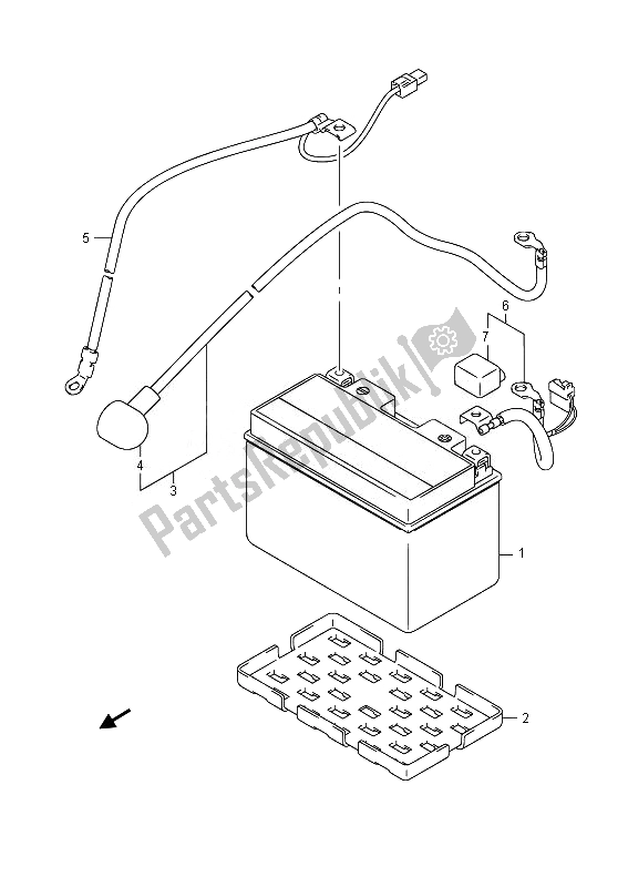 Tutte le parti per il Batteria (gsr750aue) del Suzuki GSR 750A 2014