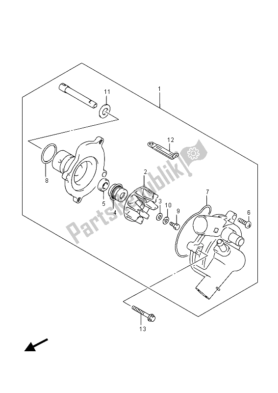 Tutte le parti per il Pompa Dell'acqua del Suzuki GSR 750A 2015